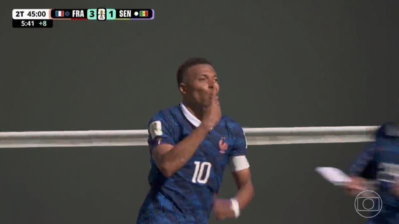 Messi, Haaland e Mbappé montagem Copa do Mundo — Foto: Arte IA