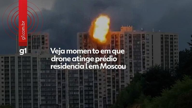 VÍDEO mostra momento em que drone atinge prédio residencial em Moscou