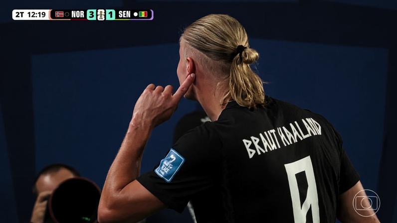 Haaland marca dois gols contra Senegal e imprensa alerta a França