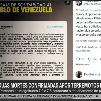 Maduro, detido em Nova York, emite mensagem sobre terremotos na Venezuela