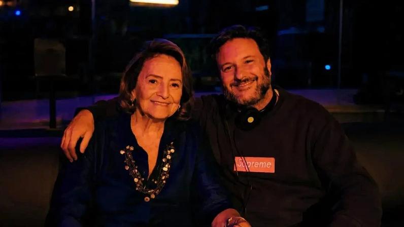 Zé Francisco Tapajos, diretor do Replay Exagerado e Lucinha, mãe de Cazuza