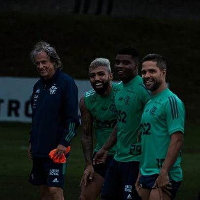 Gabigol e Jorge Jesus se reúnem no Rio e agitam torcedores