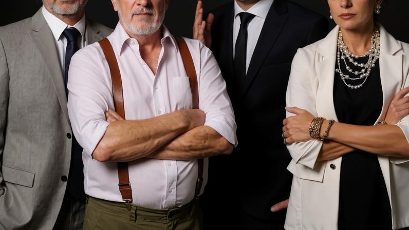 Nuno Leal Maia com o elenco de 'Meno Male': à esquerda, Marcelo Faria. À direita, Joaquim Lopes e Suzy Rêgo: "Uma turma legal", ele diz