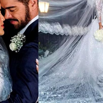Luana Sales usa dois vestidos de noiva em casamento de R$ 500 mil