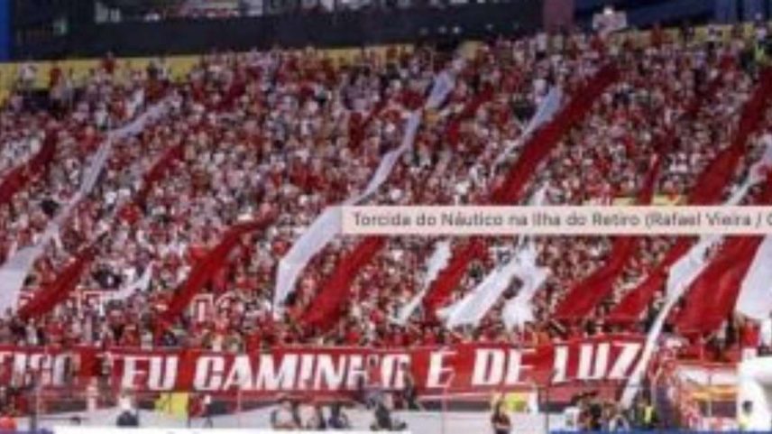 Torcida do Náutico na Ilha do retiro, estádio do Sport Clube Recife
