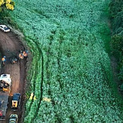 Vazamento de agrotóxico atinge curso d'água após acidente com máquina no RS