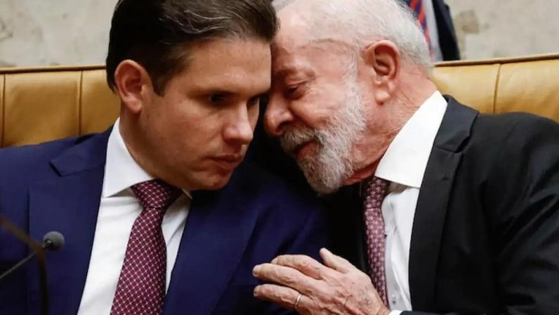 O presidente da Câmara, Hugo Motta, e o presidente Lula