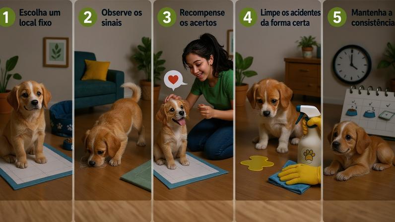 Como ensinar cachorro a fazer xixi no lugar certo