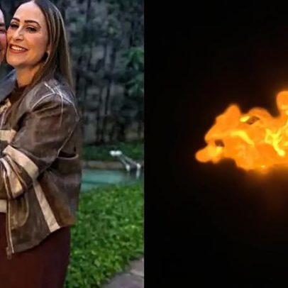 Esposa de Regis Danese queima brinquedo do filho após incêndio em casa