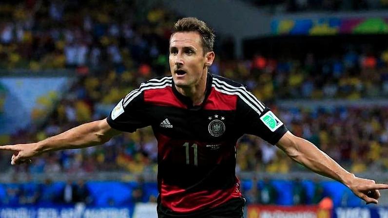 Miroslav Klose durante o 7 a 1 contra o Brasil, na Copa do Mundo de 2014, no Mineirão, em Belo Horizonte