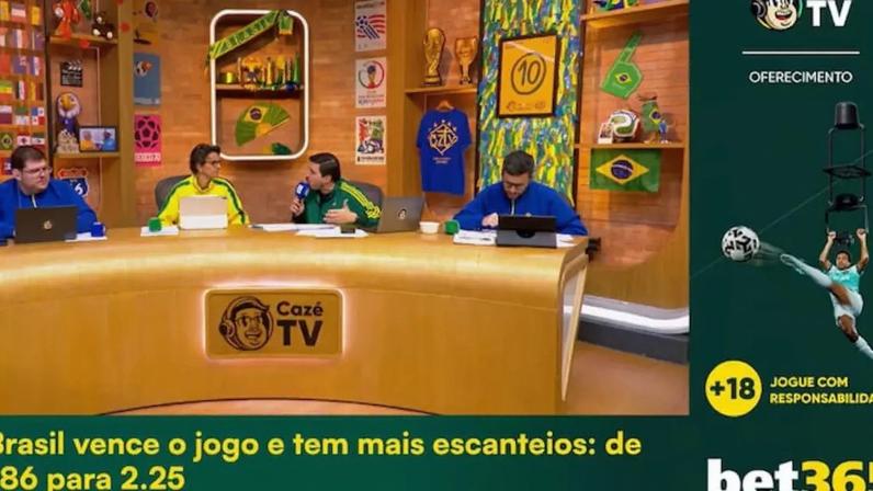 CazéTV divulgou ofertas promocionais de apostas durante partidas da Copa do Mundo.