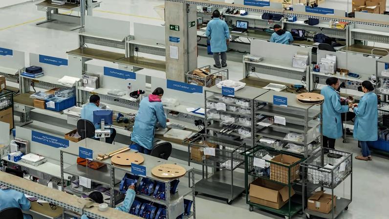 Produção de equipamentos hospitalares em fábrica em Cotia, na Grande São Paulo