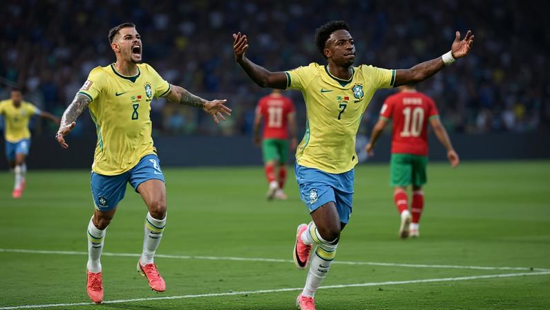 Seleção brasileira empata no primeiro jogo da Copa do Mundo, com o gol marcado pelo jogador Vinícius Júnior — Foto: Matt Slocum/AP