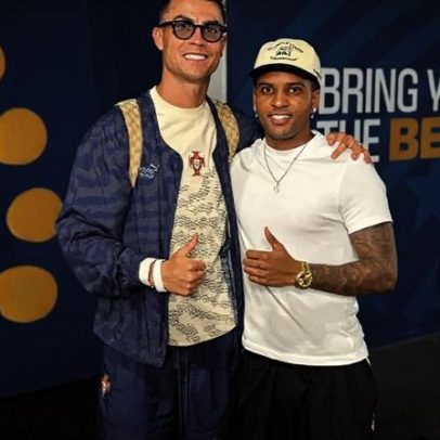 Rodrygo, lesionado, recebe conselho de Cristiano Ronaldo em encontro em Miami