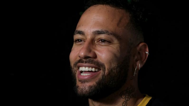 Neymar de cabelo verde ( Raul Barreta/Santos FC) / Gávea News