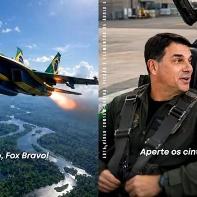 Flávio Bolsonaro resgata Neymar em peça de IA com estética Top Gun