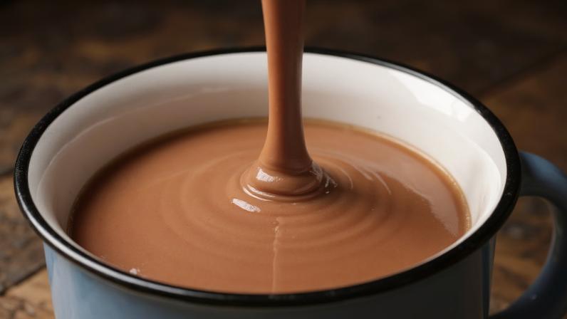 Chocolate quente cremoso de caneca pronto em 3 minutos