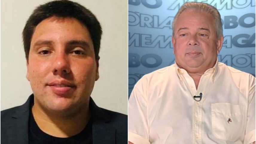 Lucas Valle e o avô, o narrador Luciano do Valle, morto em 19 de abril de 2014 — Foto: Reprodução/Redes Sociais