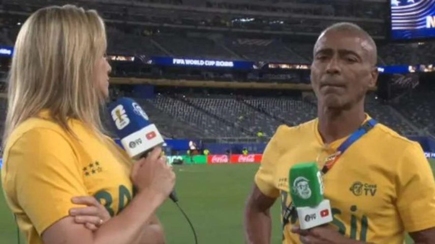 Romário e Fernanda Gentil protagonizaram climão durante ao vivo