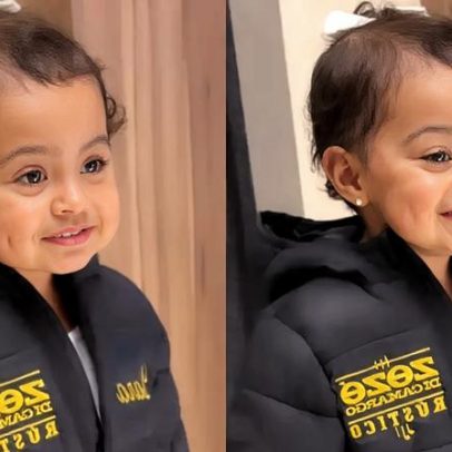 Filha caçula de Zezé Di Camargo aparece antes de show e chama atenção pelo look