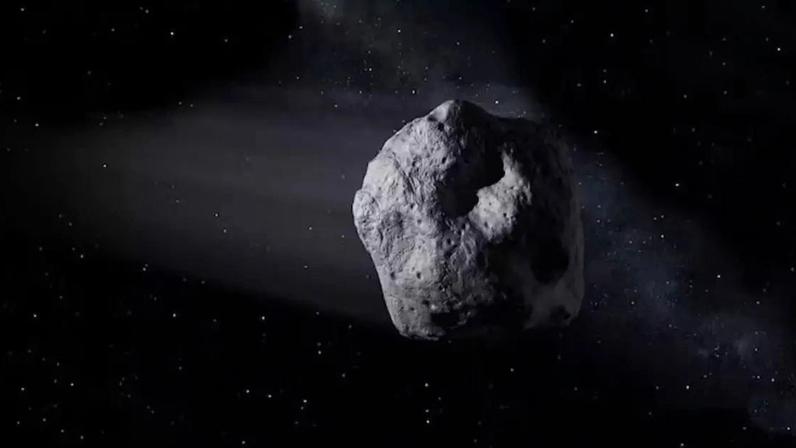 Ilustração da Nasa representando um asteroide; rocha passará perto da Terra neste sábado