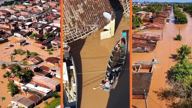 Em menos de dois meses, Goiana (PE) vive nova enchente que deixa 500 desabrigados.