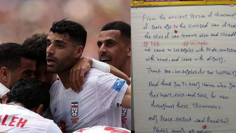 Após empate, Irã deixa carta em vestiário da Copa e pede por paz entre as nações