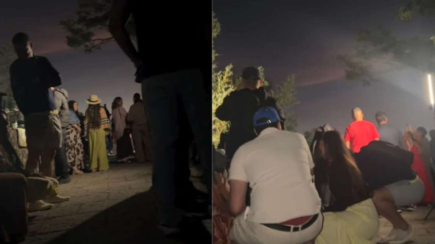 'Terror no RJ': vídeo mostra grupo buscando abrigo em mirante durante tiroteio no Rio