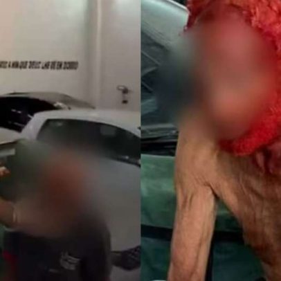 Idoso de rua tem cabelos tingidos de vermelho por empresário em troca de roupas