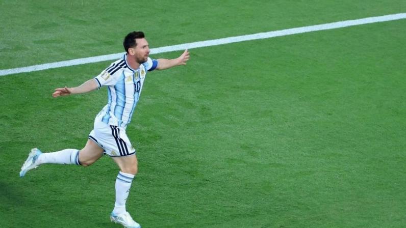 16.jun.2026 - Lionel Messi comemora gol no jogo contra a Argélia na Copa do Mundo de 2026