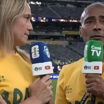 Fernanda Gil reage a patada de Romário na Copa
