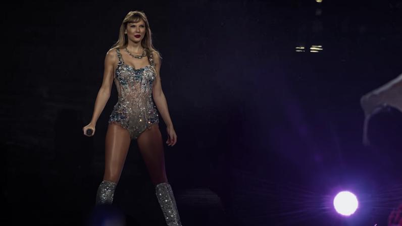 A cantora americana Taylor Swift durante apresentação no Allianz Parque em São Paulo.