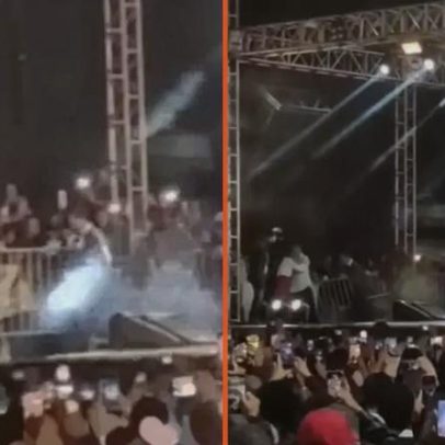 Parte de palco desaba durante show de Amado Batista em Itapetinga deixa feridos