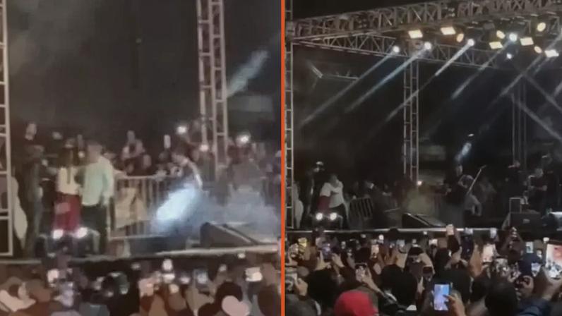 Palco desabou em Itapetinga na segunda feira (22).