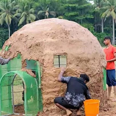 Iglu de barro e palha vira realidade em projeto de arquitetura criativa