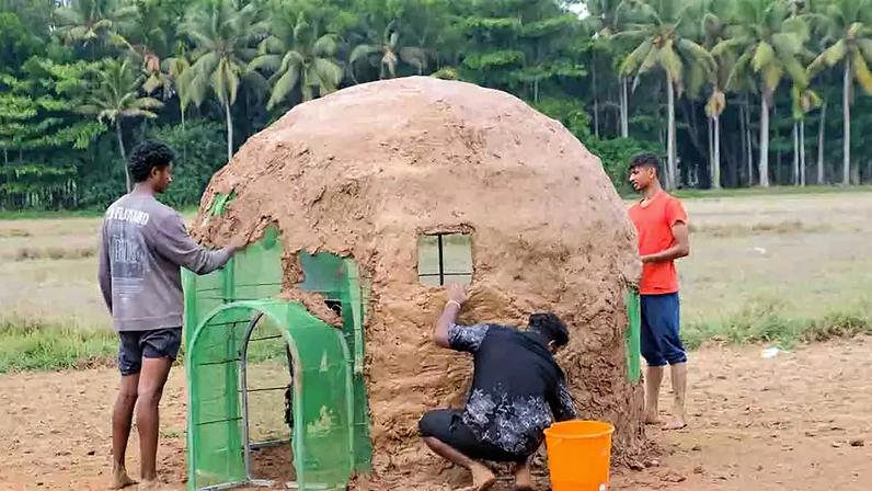 Iglu de barro e palha vira realidade em projeto de arquitetura criativa