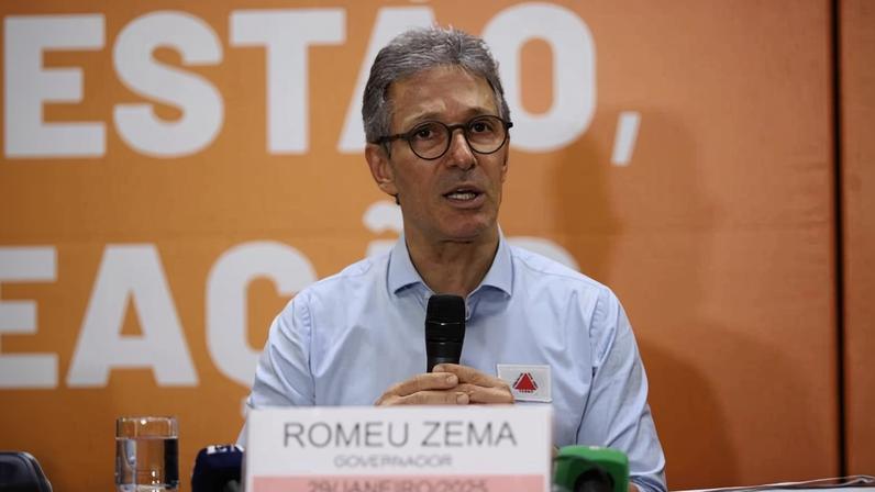 Romeu Zema em apresentação das contas do estado enquanto era governador