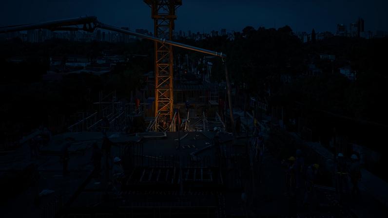 Obras do Art Boulevard, entre a avenida 9 de Julho e a avenida Cidade Jardim, na zona sul de São Paulo