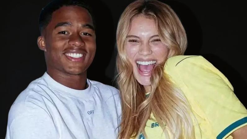 Endrick e a esposa, Gabriely Miranda, estão à espera do primeiro filho