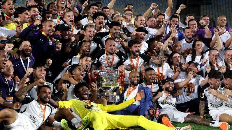 Equipe do Corinthians, atual campeã da Copa do Brasil