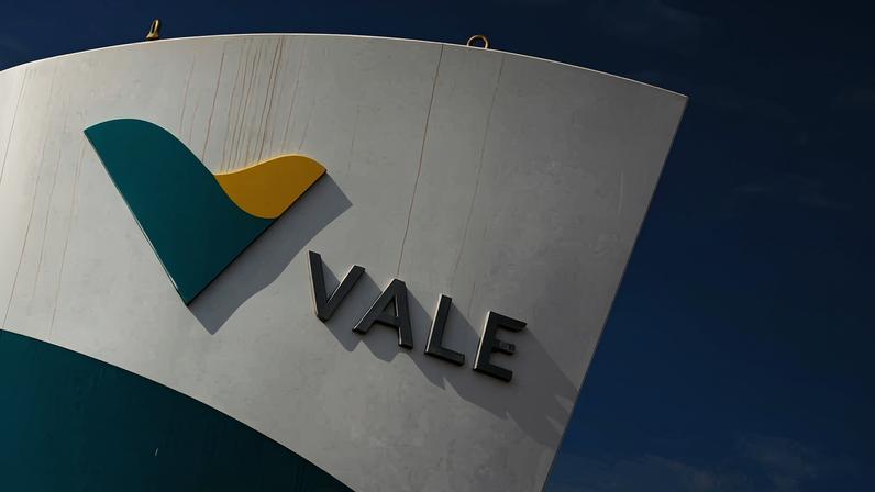 Logotipo da Vale em escritório em Minas Gerais