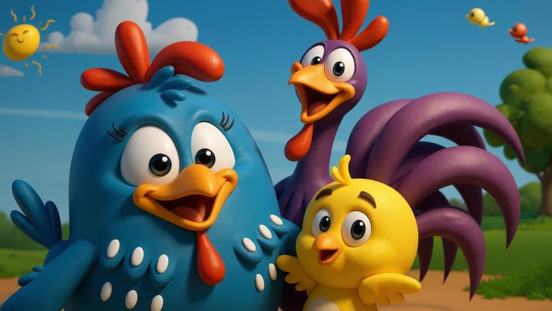Cena do novo filme da Galinha Pintadinha, que estreia em 2026