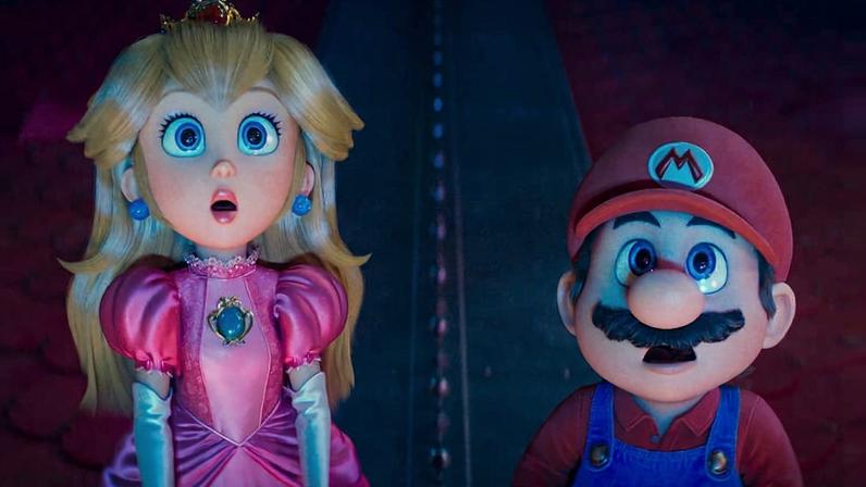 Princesa Peach e Mario em 'Super Mario Galaxy: O Filme'