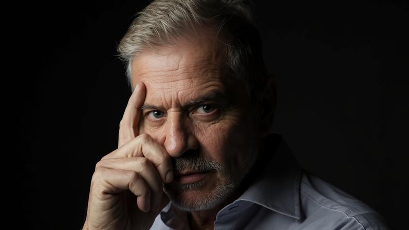 Miguel Falabella nos bastidores do Teatro Bradesco, em 2025