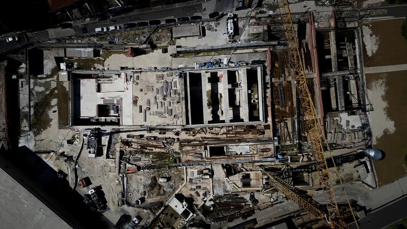 Obras da futura estação Anália Franco, da linha 3-verde do metrô, na zona leste de São Paulo; local deverá ter certificação ambintal inédita