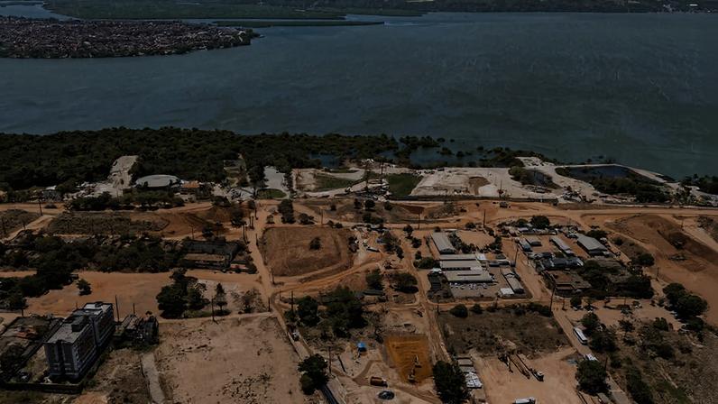 Mina Braskem em Maceió. Foto tirada em dezembro de 2024