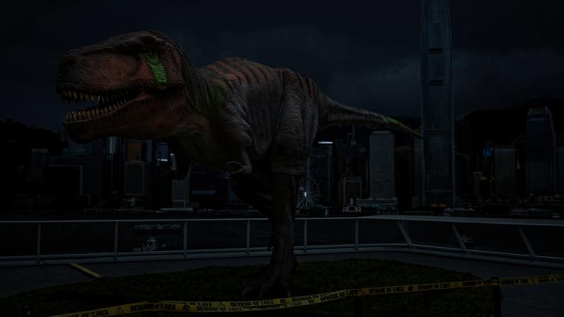 Braço curto do esqueleto de T. rex Trinity