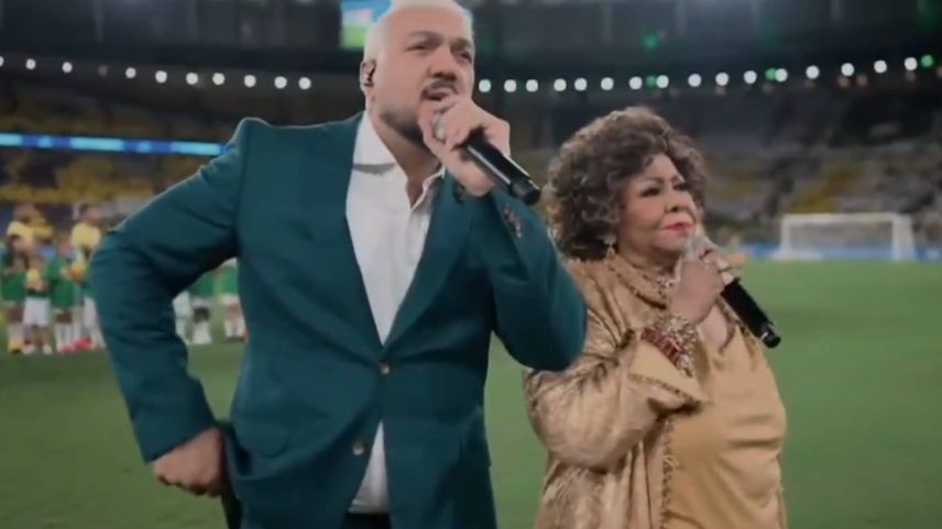 Apresentação do Hino Nacional por Belo e Alcione vira polêmica nas redes