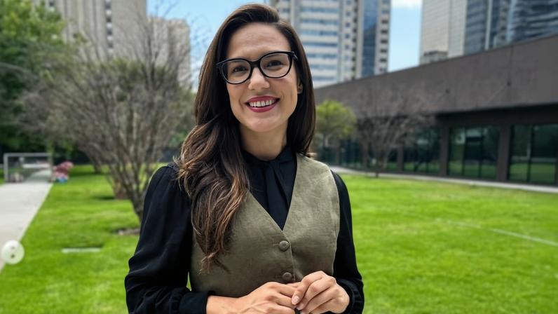 A repórter da Record Grace Abdou