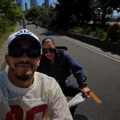 Kim Kardashian publica primeira foto com Lewis Hamilton